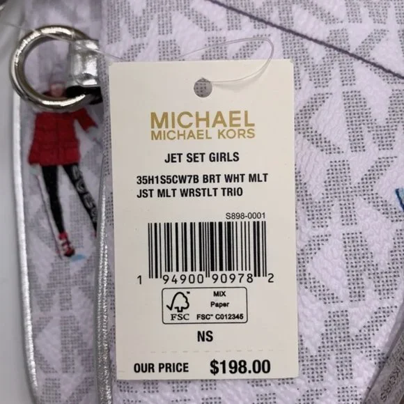 MICHAEL KORS JET SET GIRLS MULTIFUNCTIONAL WRISTLET TRIO BRIGHT WHITE MULTI - Picture 2 of 16